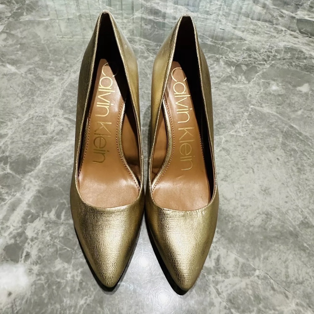 Calvin Klein Gold Heels